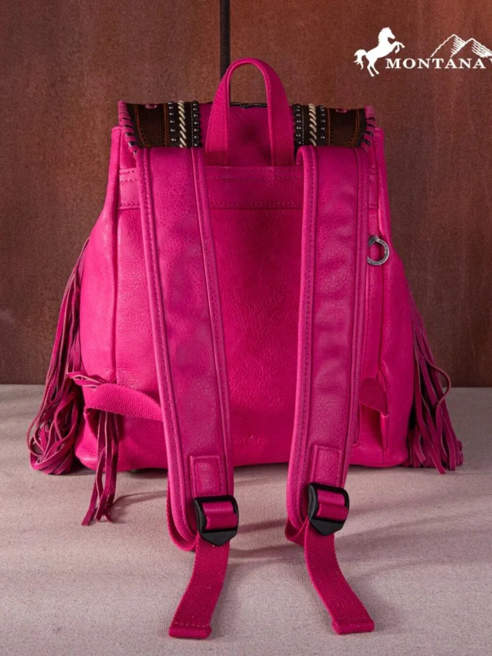 Montana West Floral Embroidered Collection Backpack -  Hot Pink